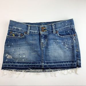 Abercrombie & Fitch Distressed Denim Skirt